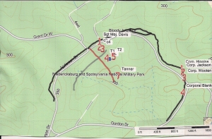 Basic sketch of known gun positions within the Mule Shoe